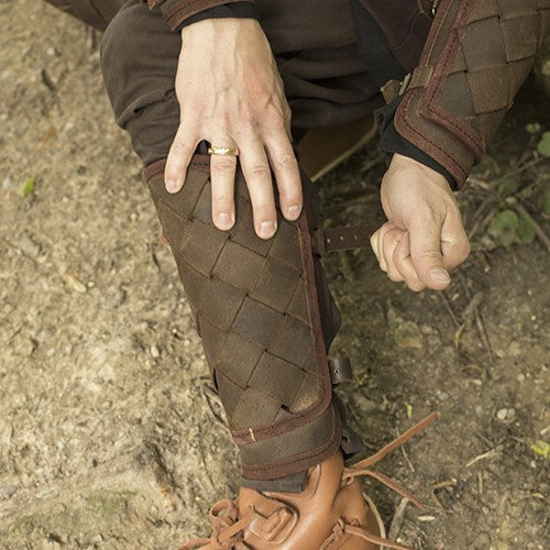 Woven Leather Viking Greaves | RFB Battle Armor