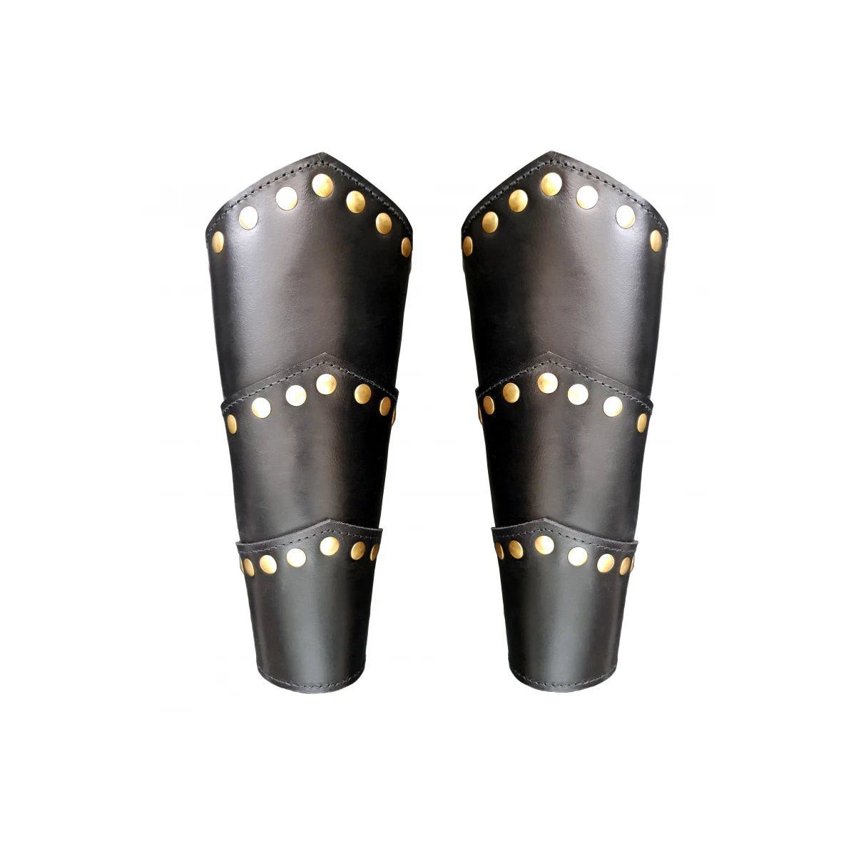 Black Leather Pirate Arm Bracer with Rivets | Viking Inspired