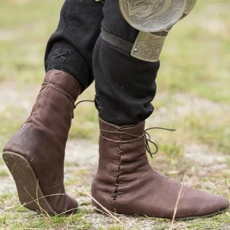 Brown Lace-Up Authentic Pirate Boots