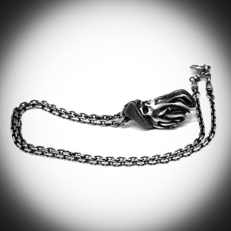 Captain Octopus Pendant Necklace showing chain