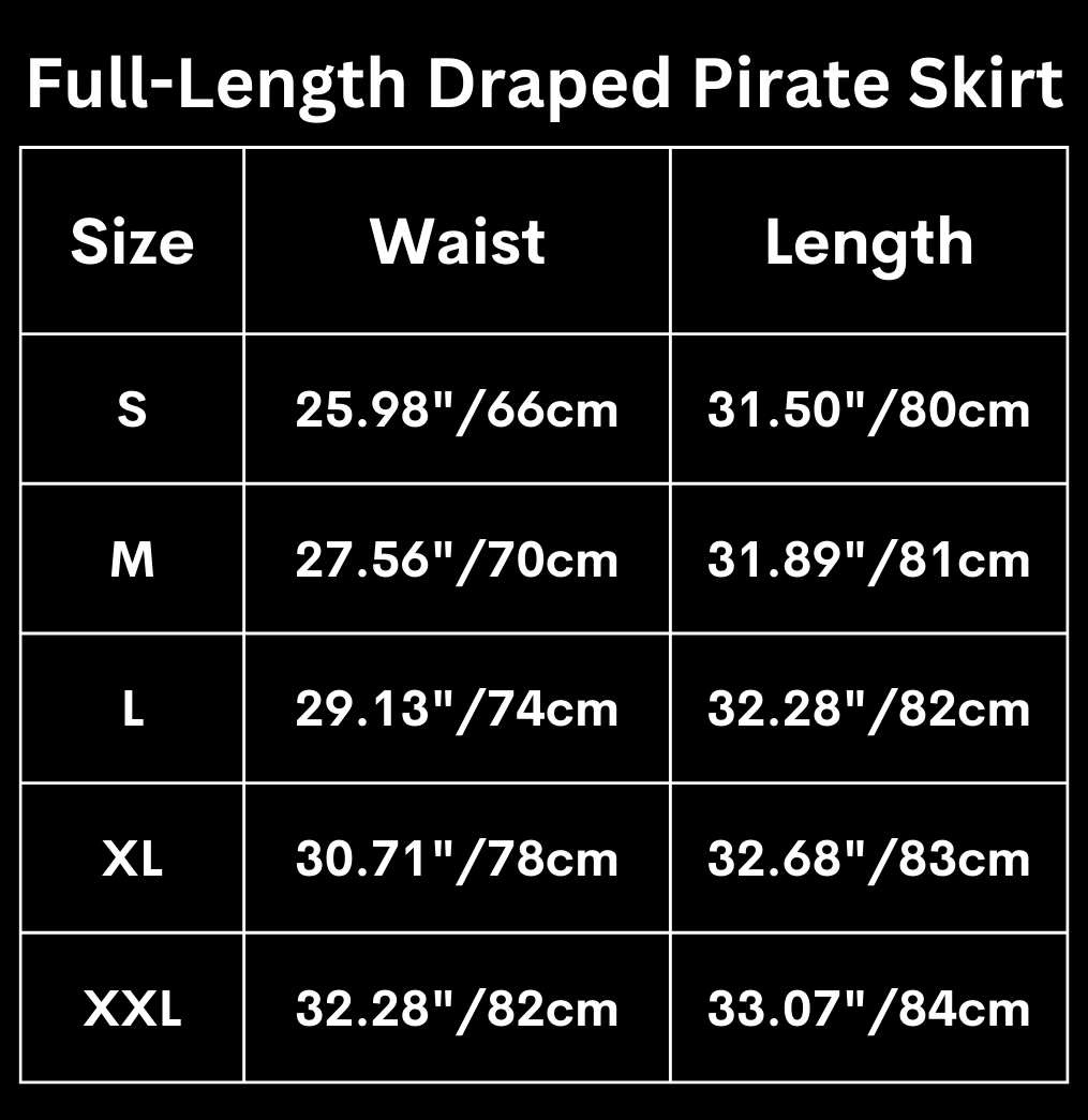 Full-Length Draped Pirate Skirt