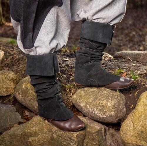 Gaiters in Black Suede Leather