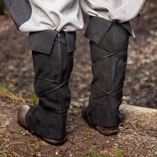 Gaiters in Black Suede Leather