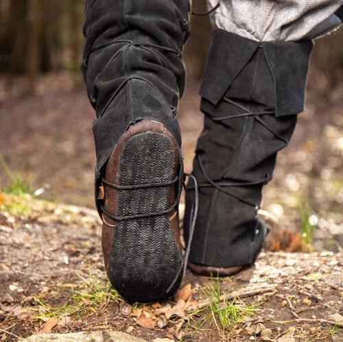 Gaiters in Black Suede Leather