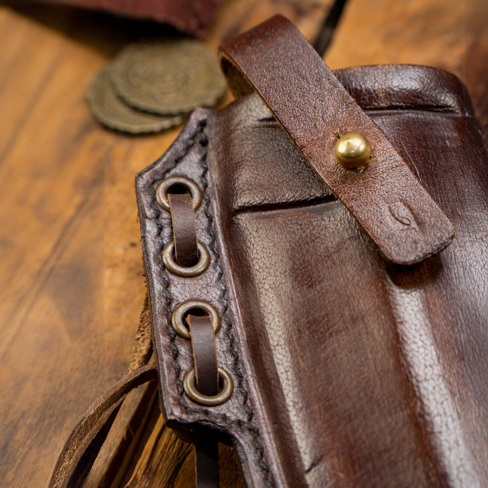 Genuine Leather Scabbard with strap closure