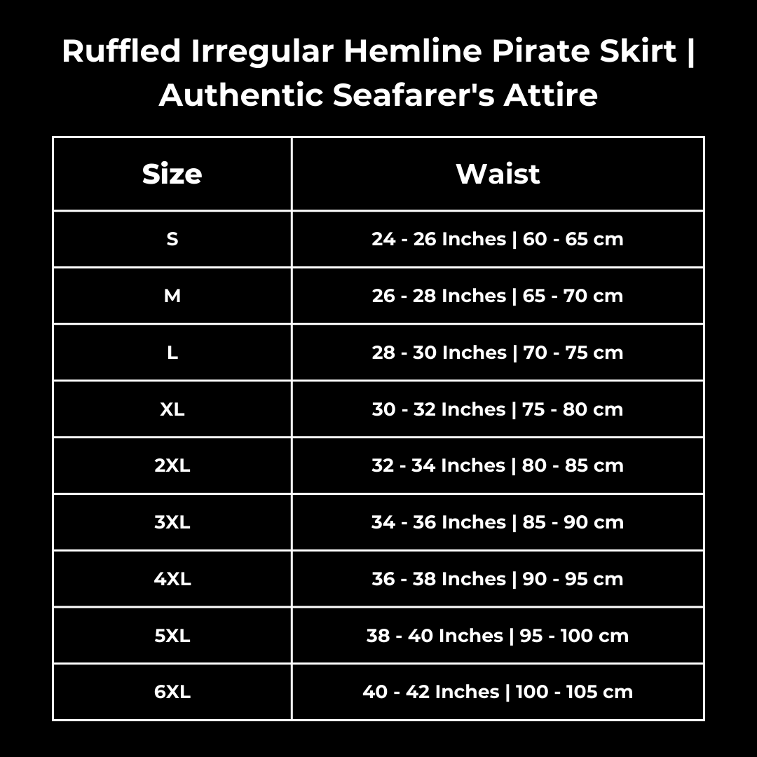 Ruffled Irregular Hemline Pirate Skirt | Authentic Seafarer's Attire