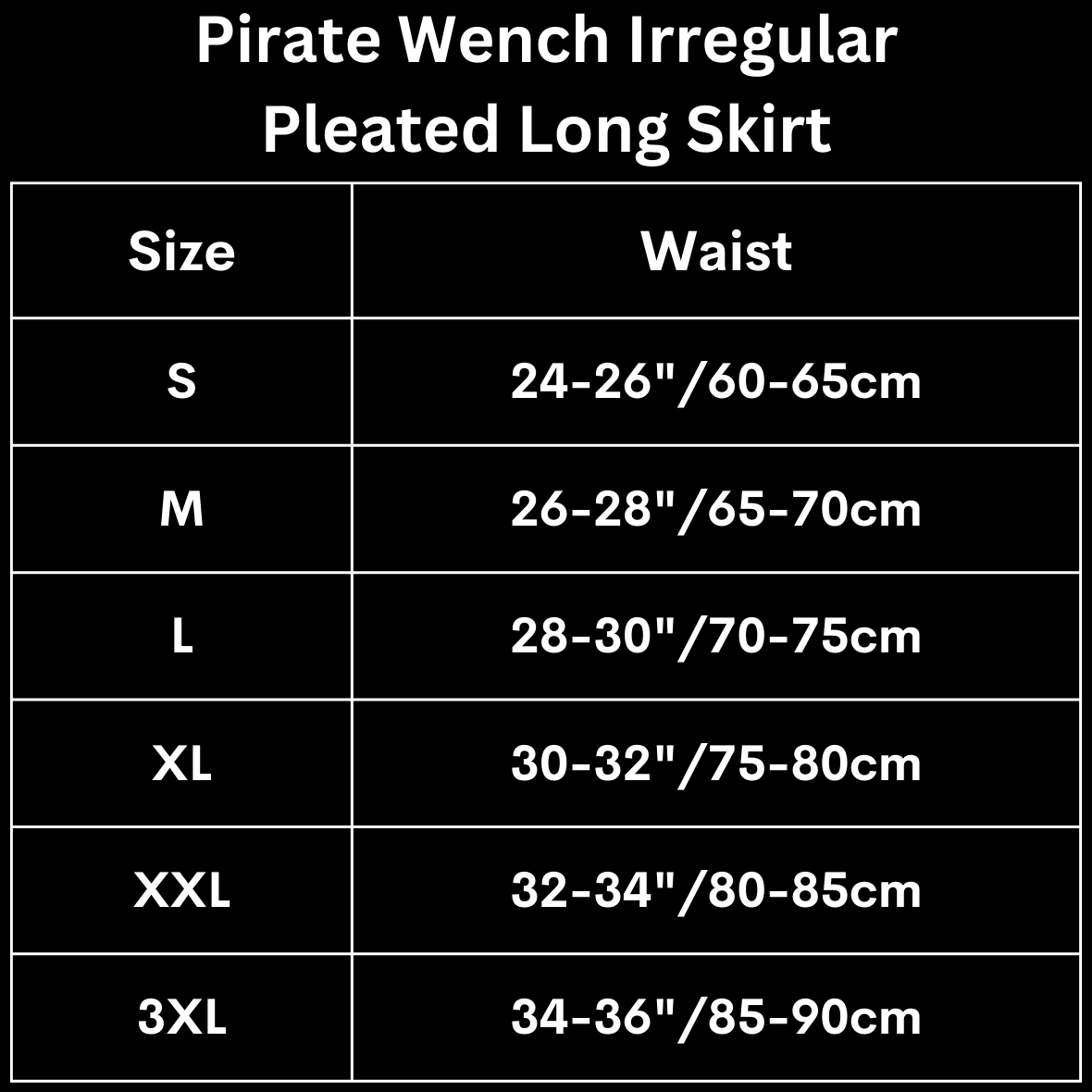 Pirate Wench Irregular Pleated Long Skirt | Elegant Buccaneer Attire