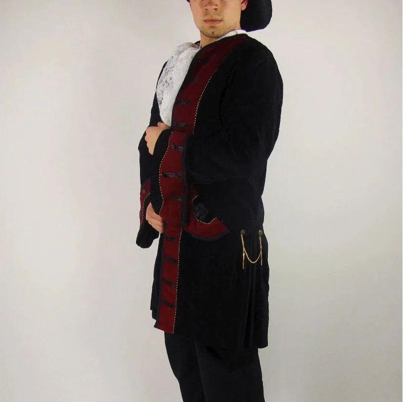 Calico Jack Pirate Frock Coat | Black Velvet