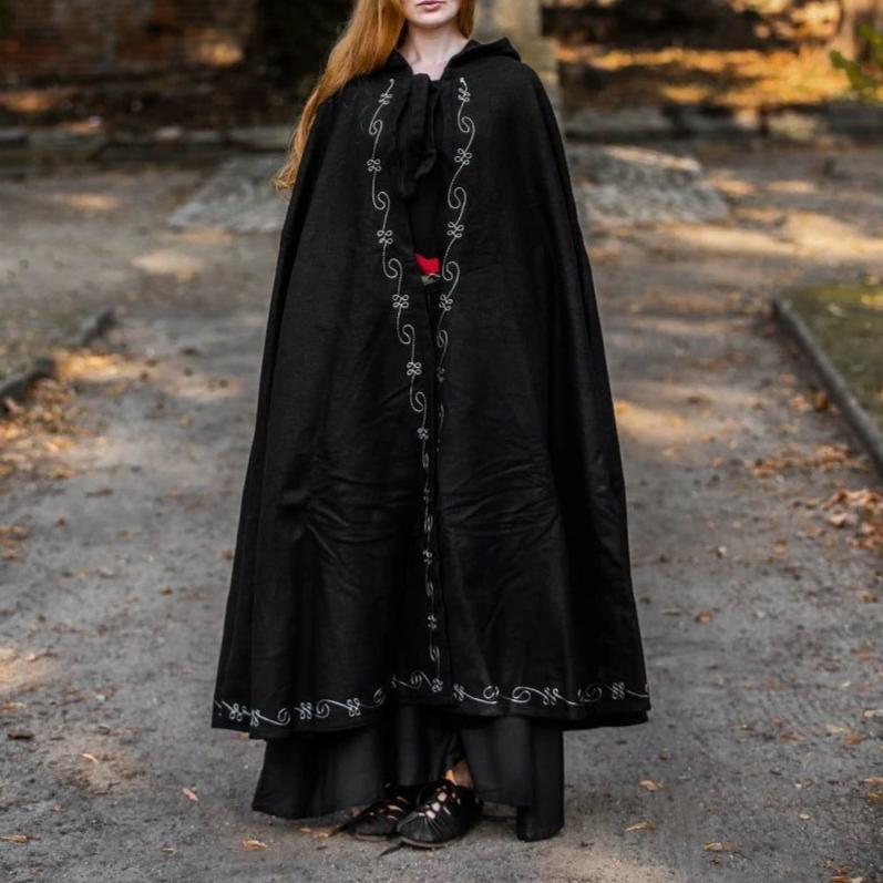 Viking Cloak With Hand Stitched Embroidery