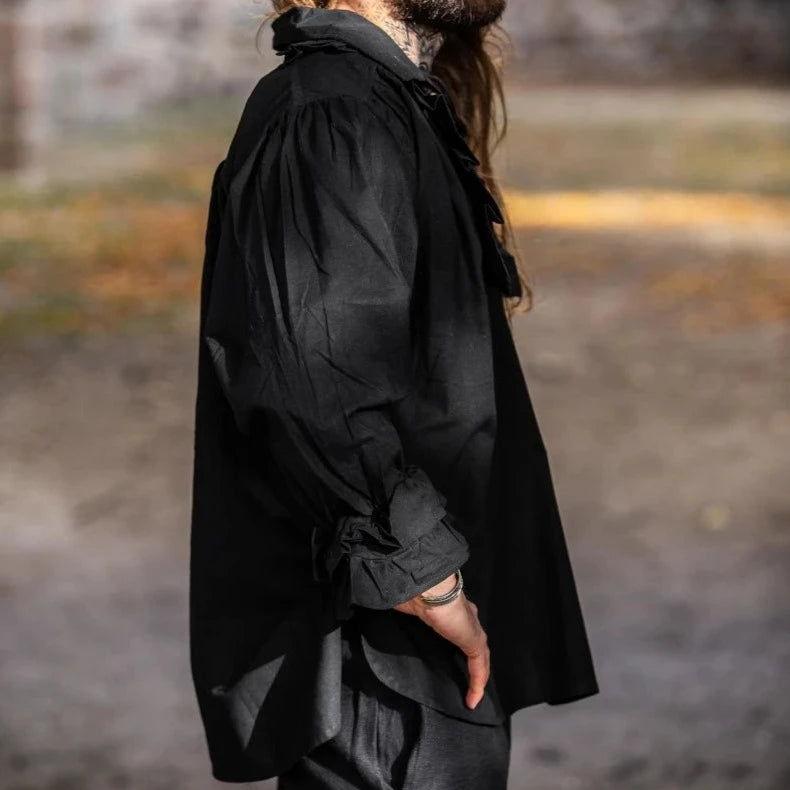 Elegant Ruffled Pirate Costume Shirt (side)