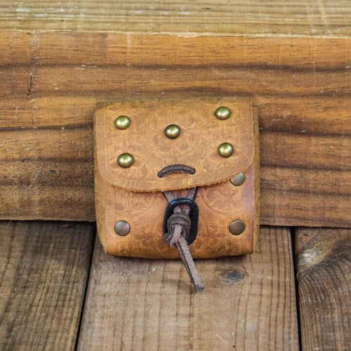 Leather Coin Pouch with Dice Game