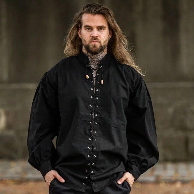 Laced Long Sleeve Pirate Shirt 100% Cotton