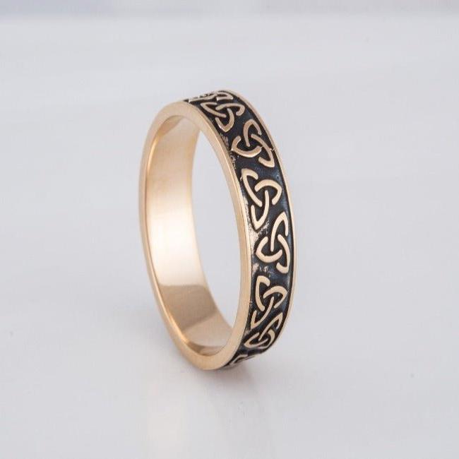 Triquetra Symbol Bronze Ring-2