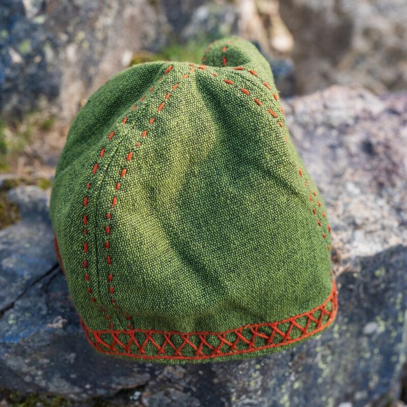 Green Pirate Wool Cap - Anders embroidery