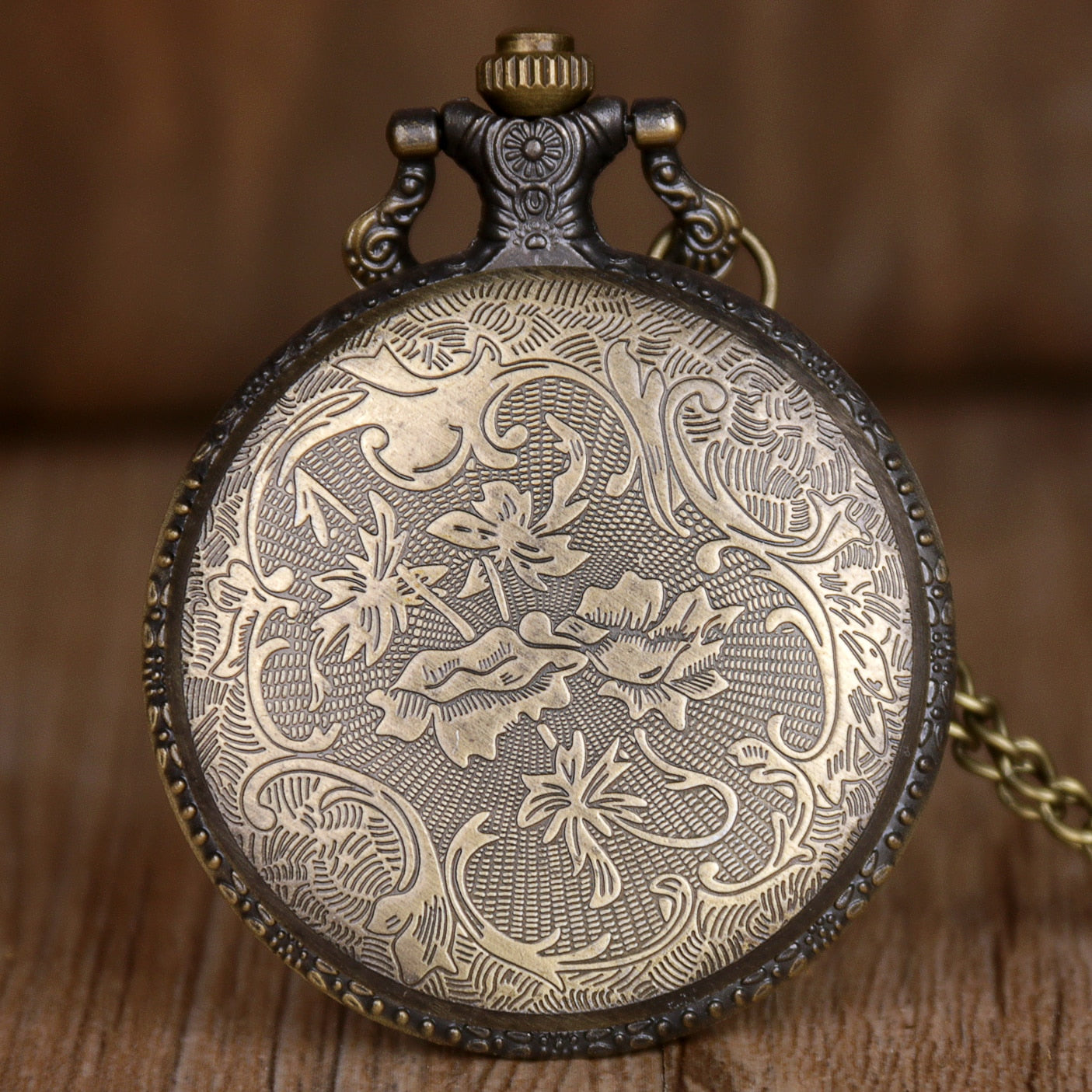 Pirate's Quartz Pocket Watch Pendant rear view