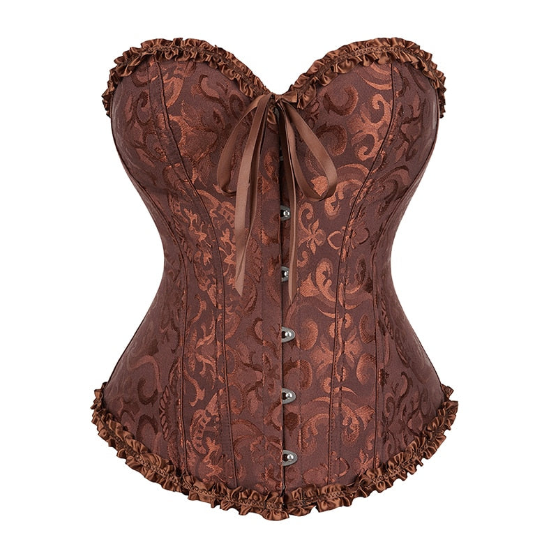 Embroidered Pirate Wench Corset | Sweetheart neckline