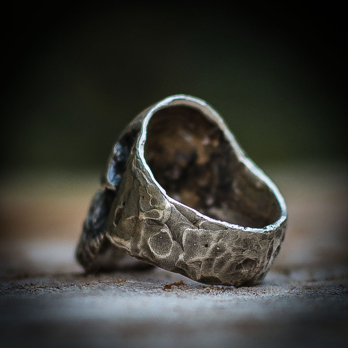 Bearded Skull Sterling Silver Ring