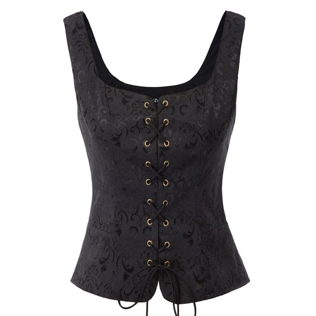 Peasant Girl Bodice in black