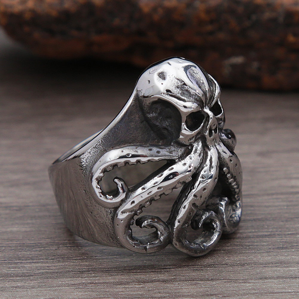 Octopus hot sale skull ring