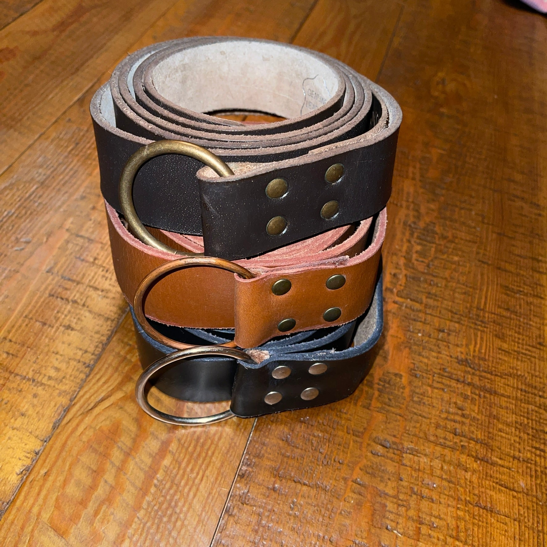 thick leather pirate belt in three colors 