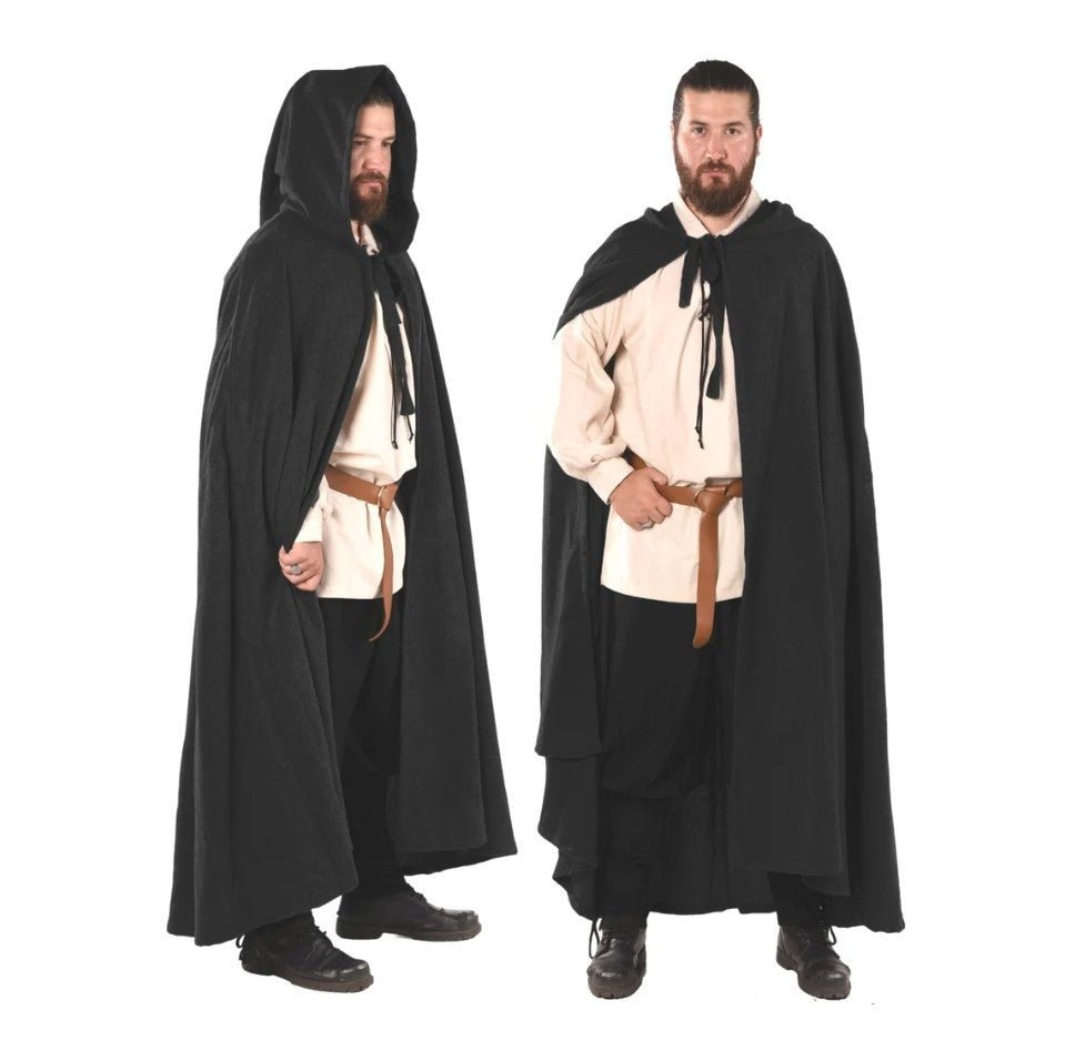 Black Pirate Hooded Cape