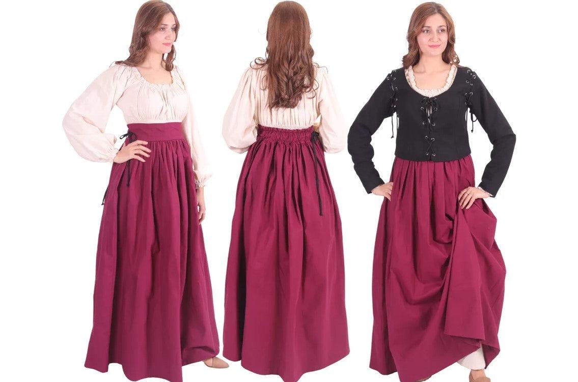 Burgundy Viking Skirt